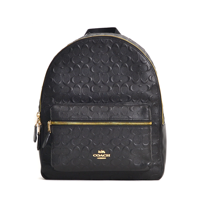 Coach Medium Charlie Backpack Signature Black Averand