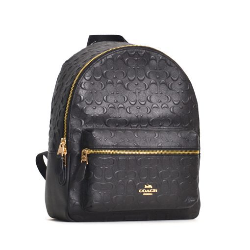 Coach Medium Charlie Backpack Signature Black Averand