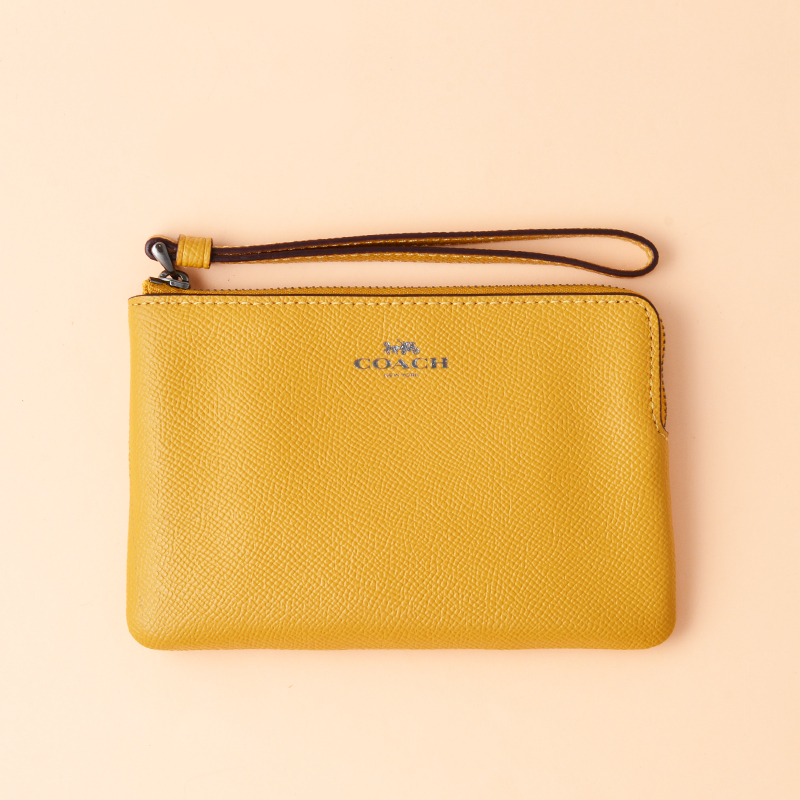 Coach wristlet best sale yellow