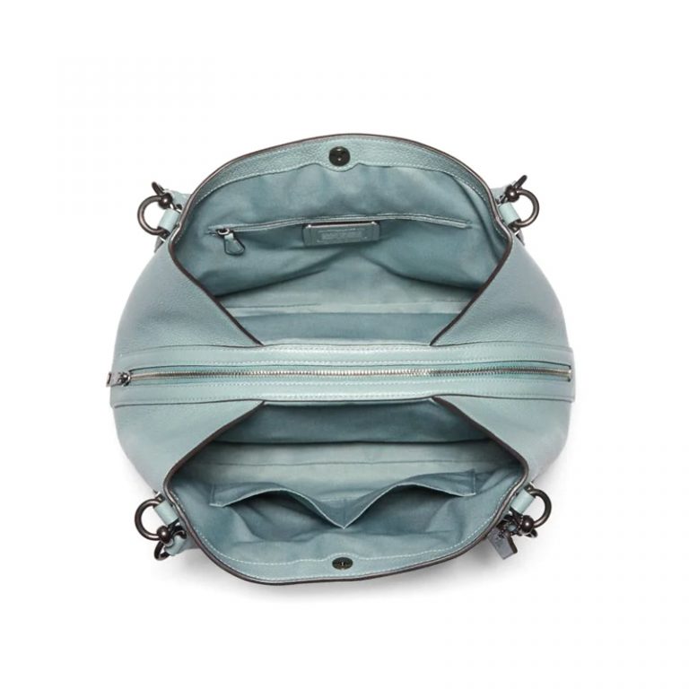 Coach Hallie Shoulder Bag Signature Khaki Saddle 2 Averand