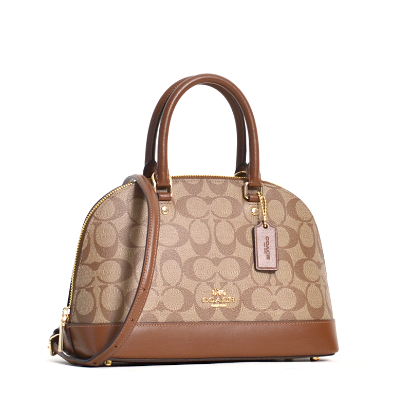 Coach Mini Sierra Satchel Signature Khaki Saddle 2 - Averand