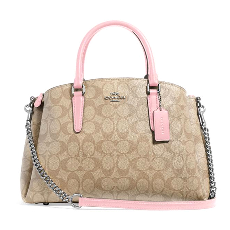 Coach Sage Carryall Signature Light Khaki Carnation Averand