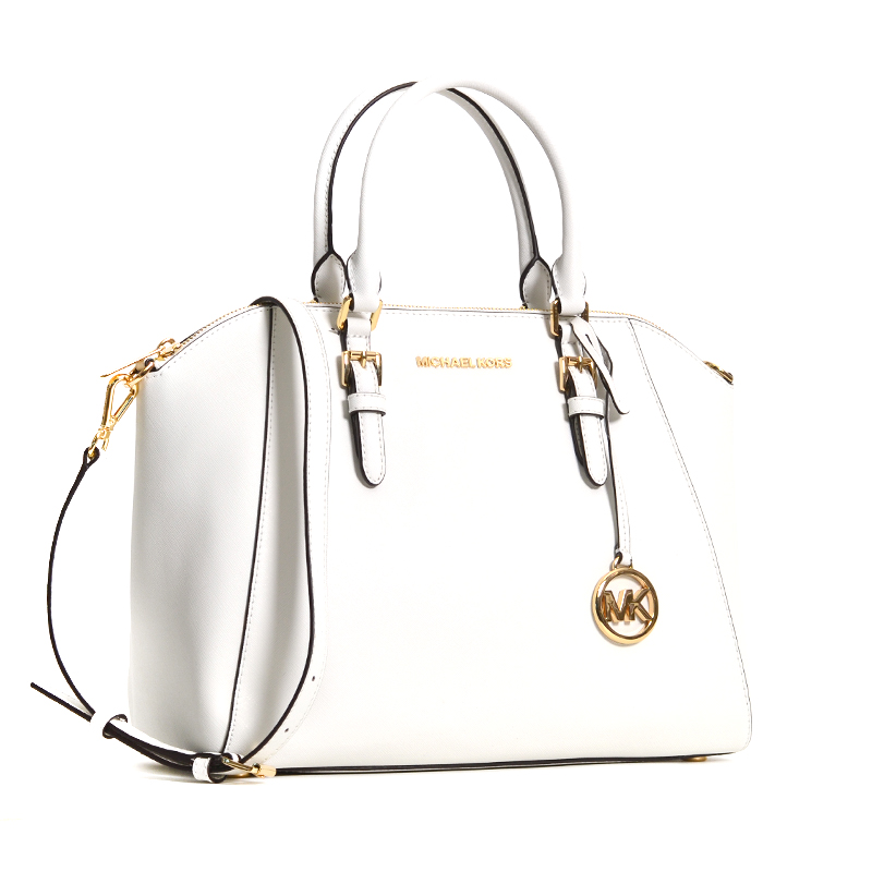 Michael Kors Florence Satchel - Optic White