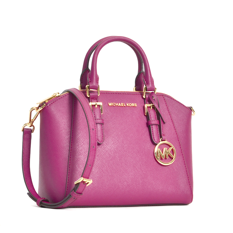 Michael Kors Ciara Medium Messenger Magenta - Averand