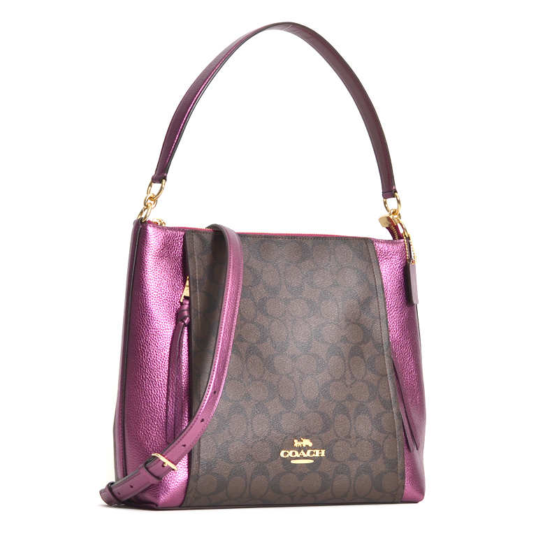 Coach marlon hobo in signature canvas online