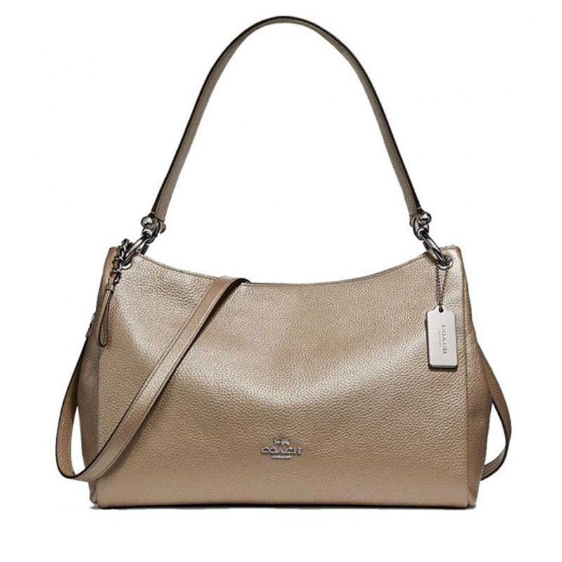 Averand Coach Pebble Leather Mia Shoulder Bag Small Mia Shoulder