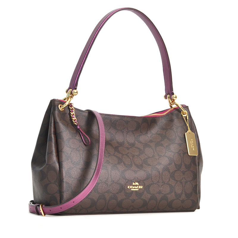 Coach mia shoulder bag in signature weathertight canvas