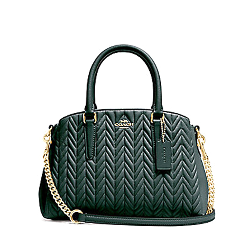 Coach Mini Sage Carryall Quilted Evergreen Averand