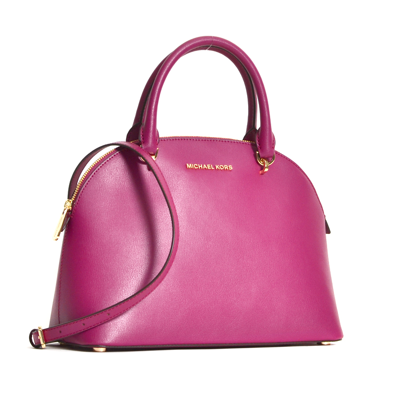 Michael Kors Emmy Large Dome Satchel Magenta - Averand