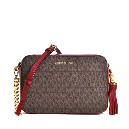 Michael Kors Ginny Medium Crossbody Bag Signature Brandy Averand