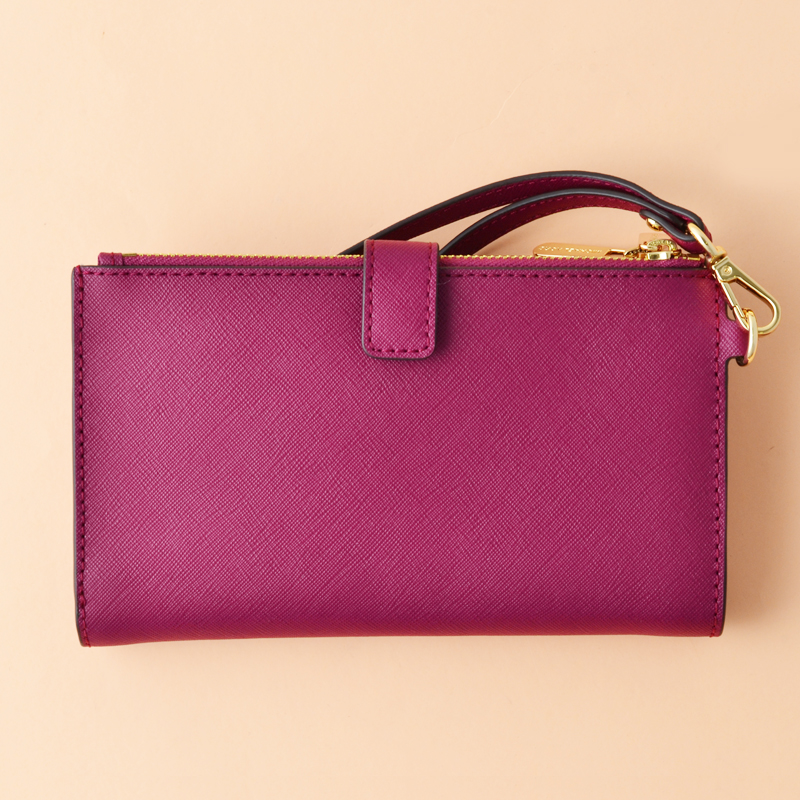 Michael Kors Jet Set Travel Large Double Zip Wristlet Magenta Averand