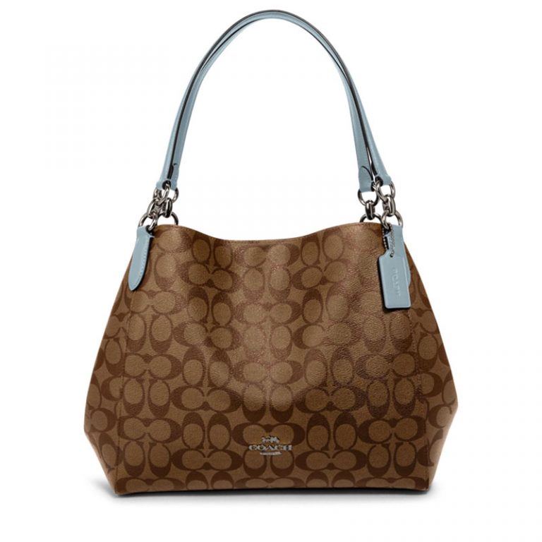 Coach Hallie Shoulder Bag Platinum Averand