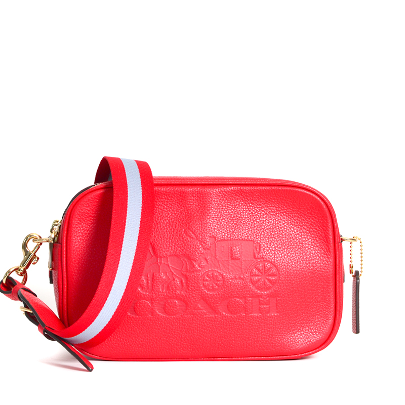 Coach Jes Crossbody Carriage Logo Bright Red Averand