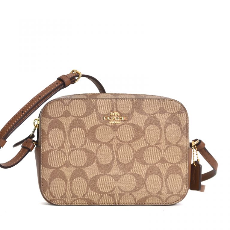 Coach Mini Camera Bag Signature Khaki Saddle 2 Averand