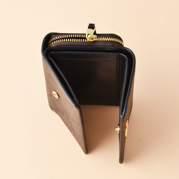 coach wallet brown and black