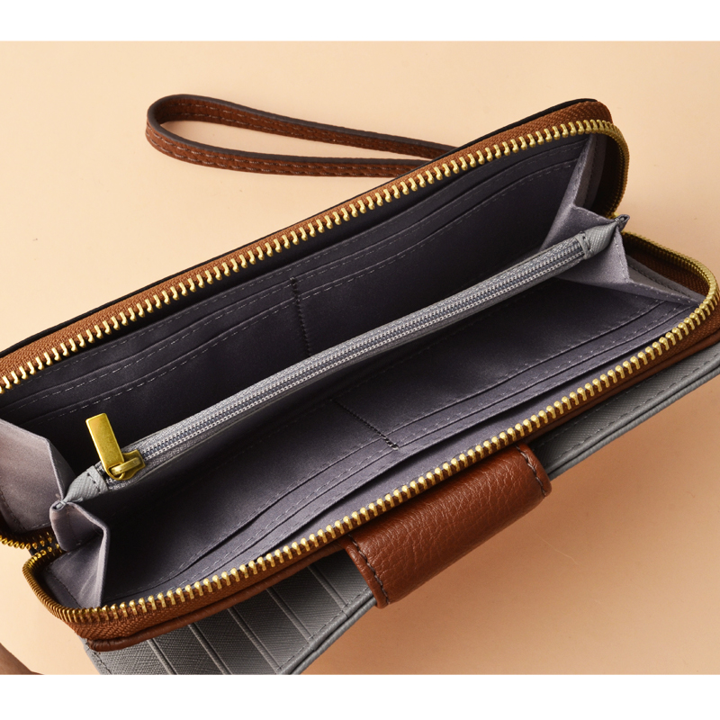 Fossil madison on sale zip clutch black