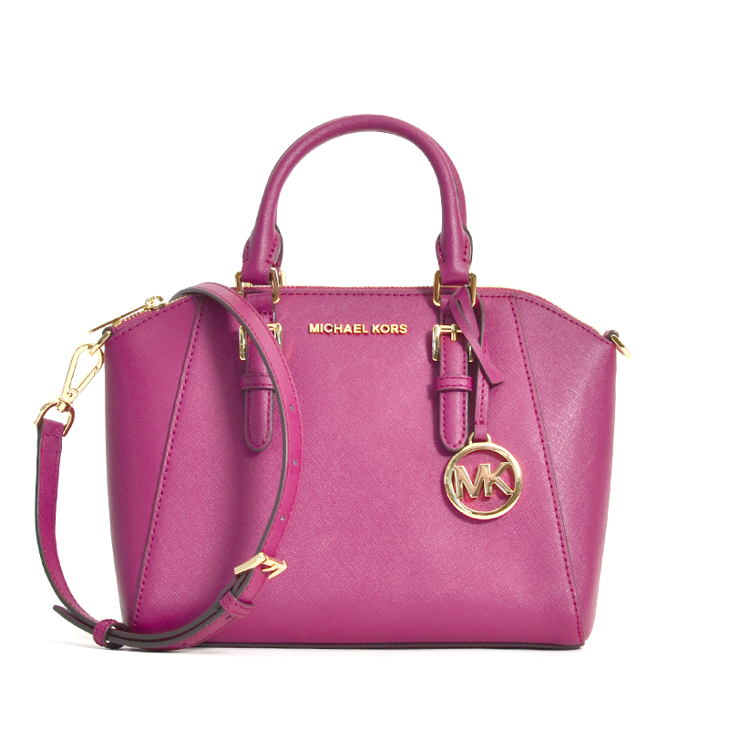 Michael Kors Ciara Medium Messenger Magenta - Averand