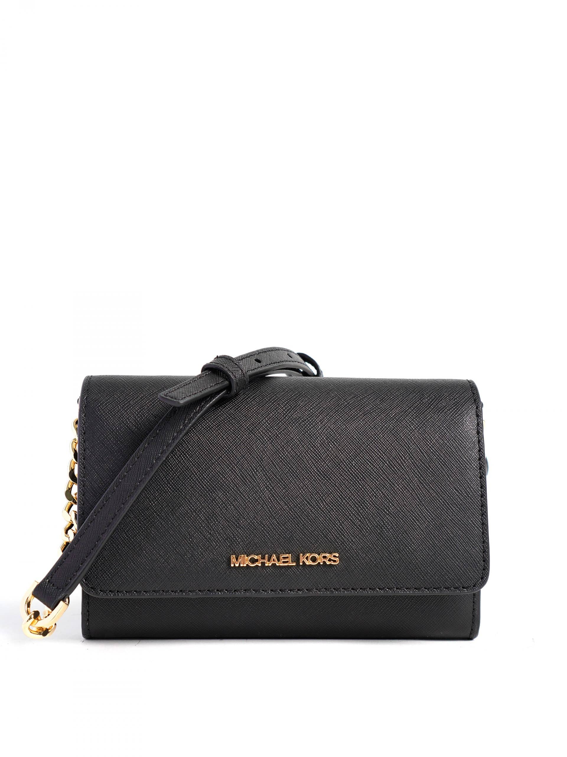 Michael Kors Jet Set Travel Multifunction Phone Crossbody Bag Wallet Black