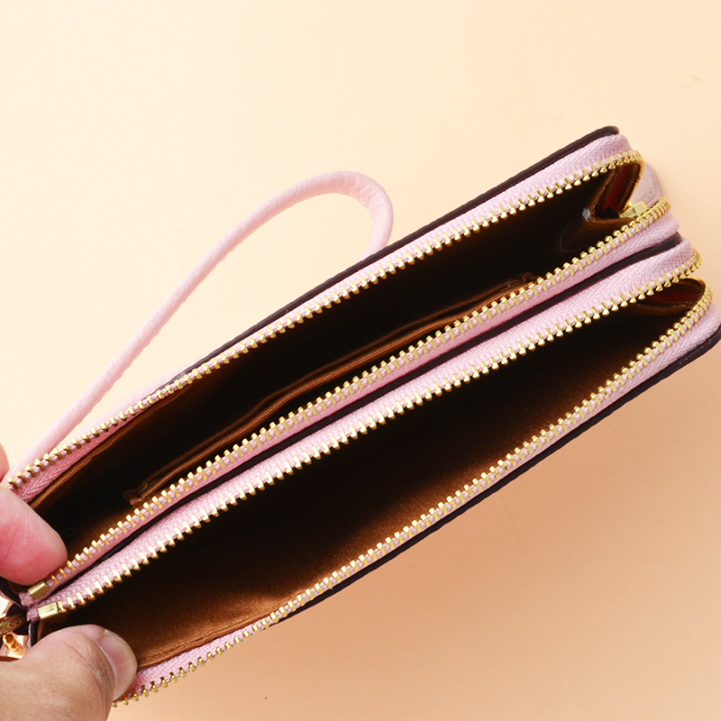 Coach Double Corner Zip Wristlet Blossom Averand