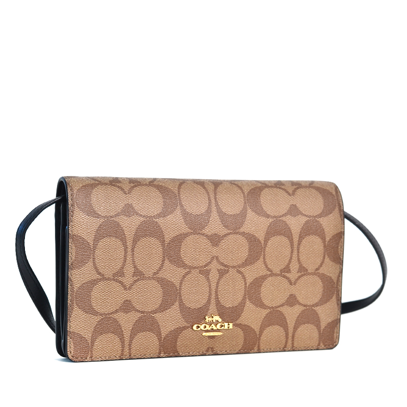 Hayden foldover crossbody clutch in signature canvas outlet