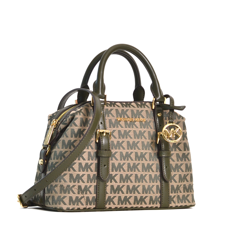 Michael Kors Ginger Small Duffle Satchel Signature Ivy Multi - Averand