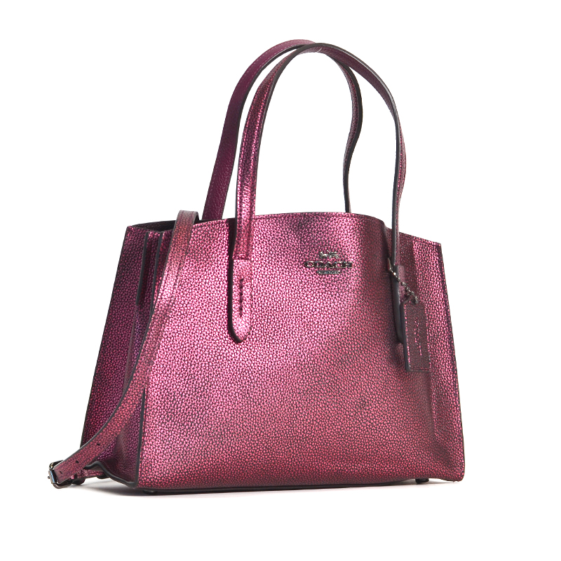 Coach charlie cheap carryall metallic