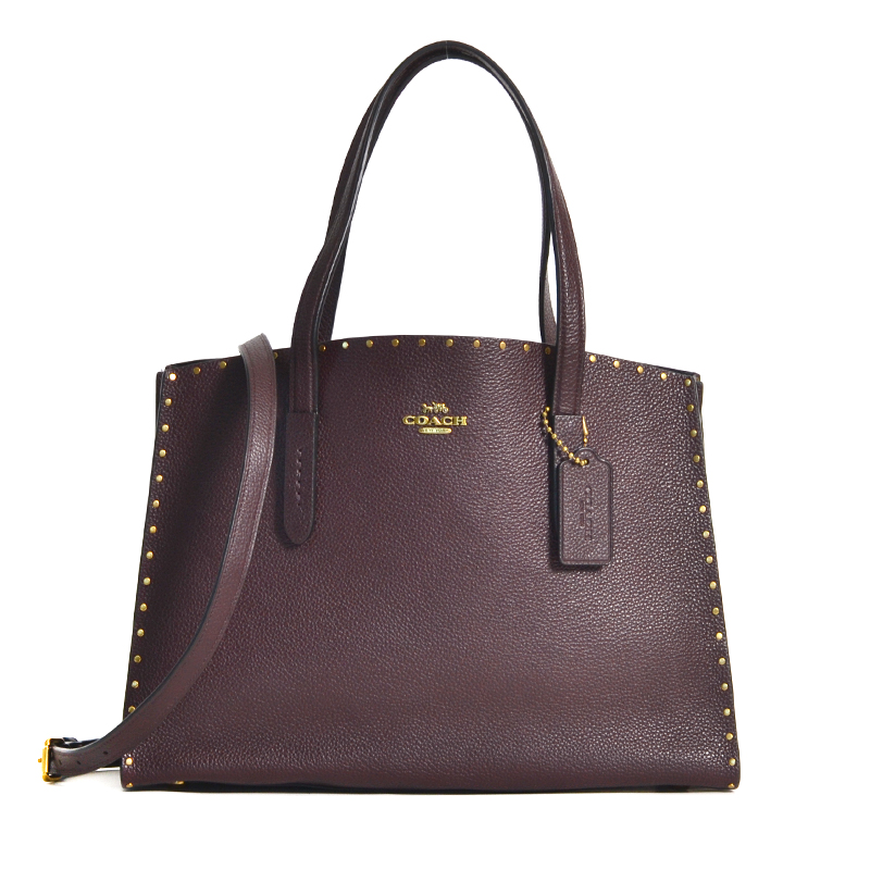 Coach Charlie Carryall Rivets Oxblood - Averand