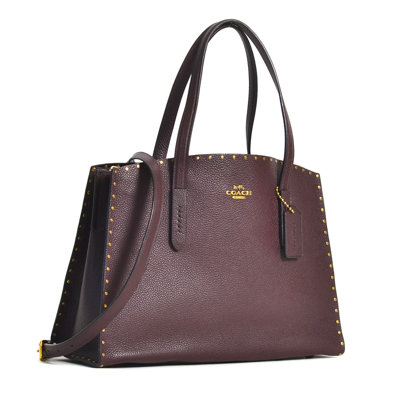 Coach Charlie Carryall Rivets Oxblood - Averand