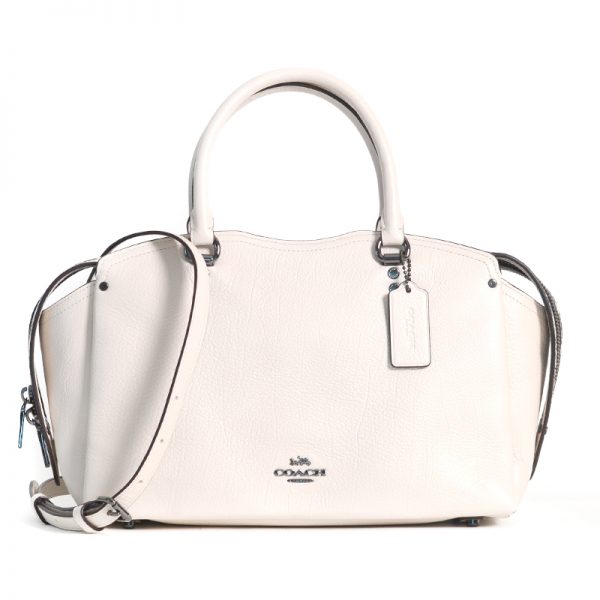 Coach Drew Satchel Snakeskin Chalk Averand