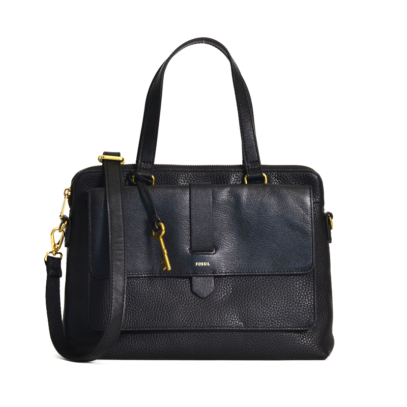 Fossil Kinley Satchel Black - Averand