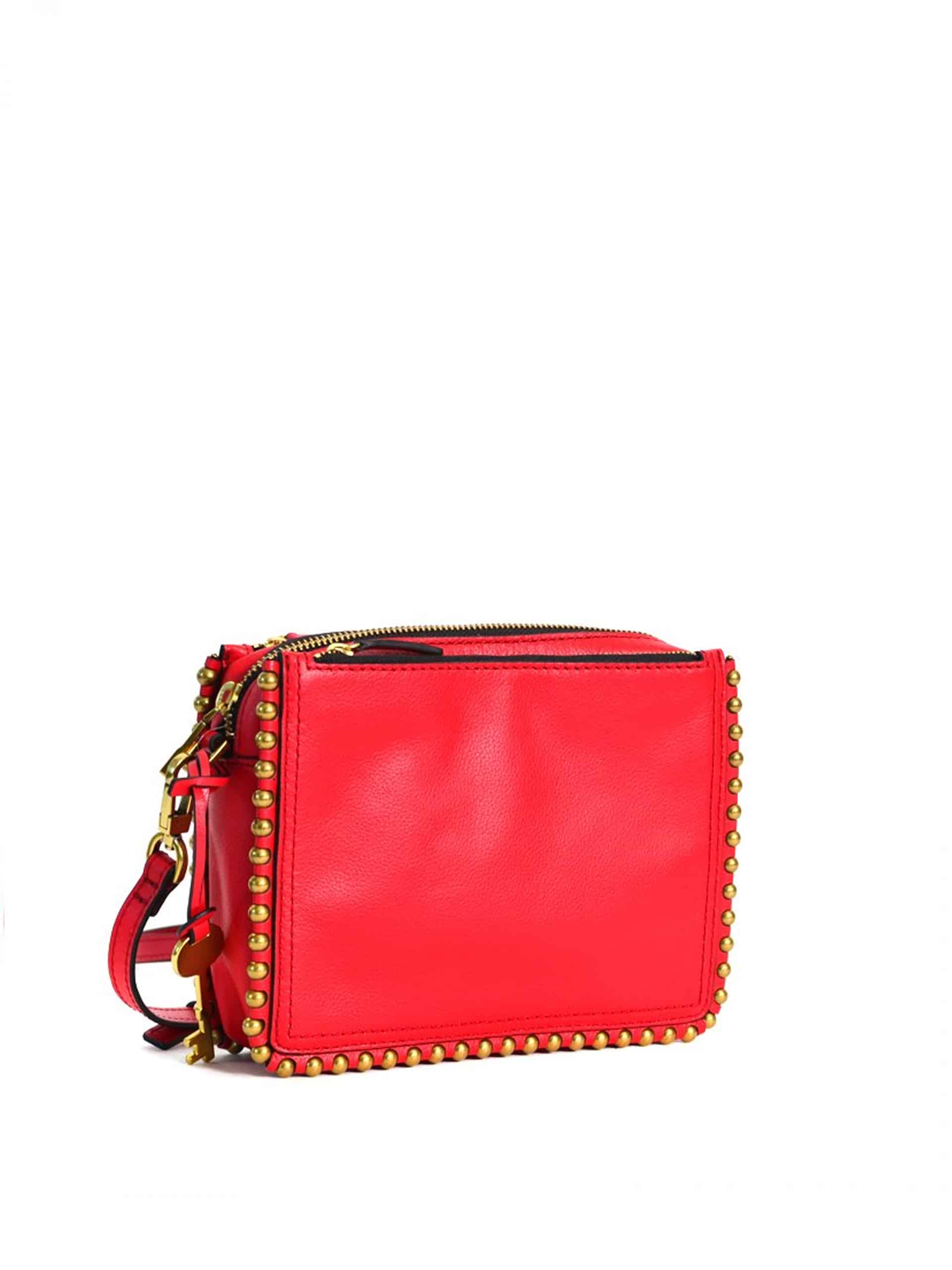 Pre-owned Fossil Leather Crossbody Bag In Red | ModeSens