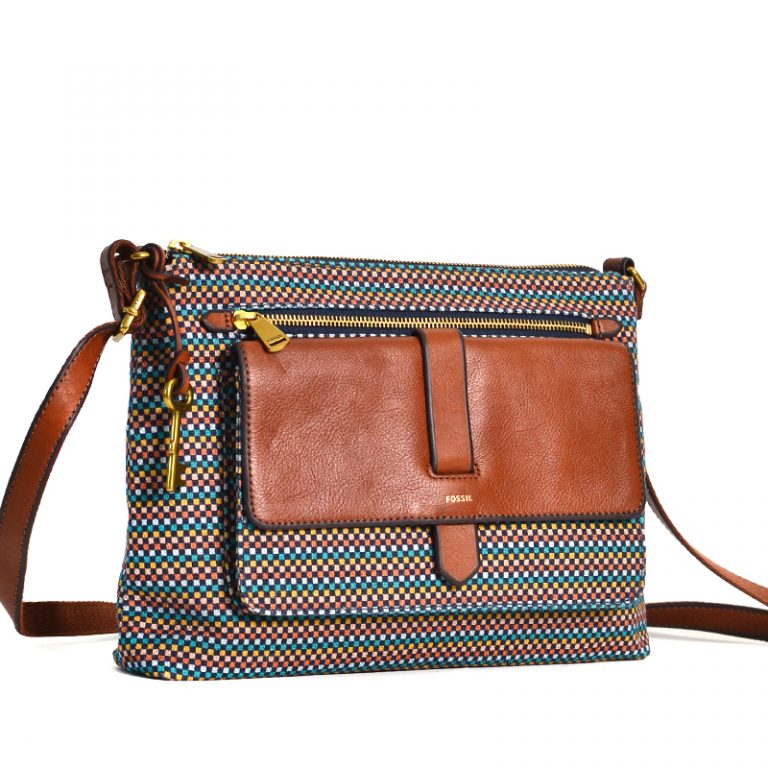 Fossil Kinley Crossbody Teal Brown - Averand