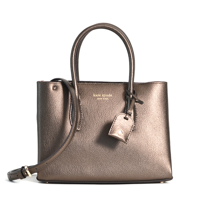 Kate Spade Eva Small Top Zip Satchel Ash Metallic Averand