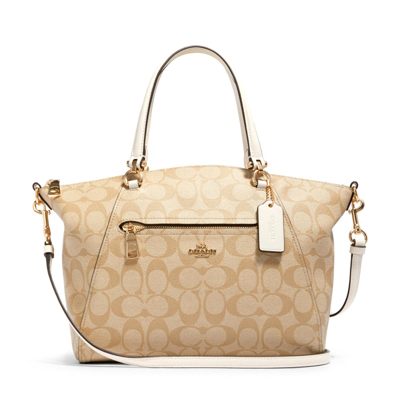 Coach Prairie Satchel Signature Light Khaki Chalk Averand