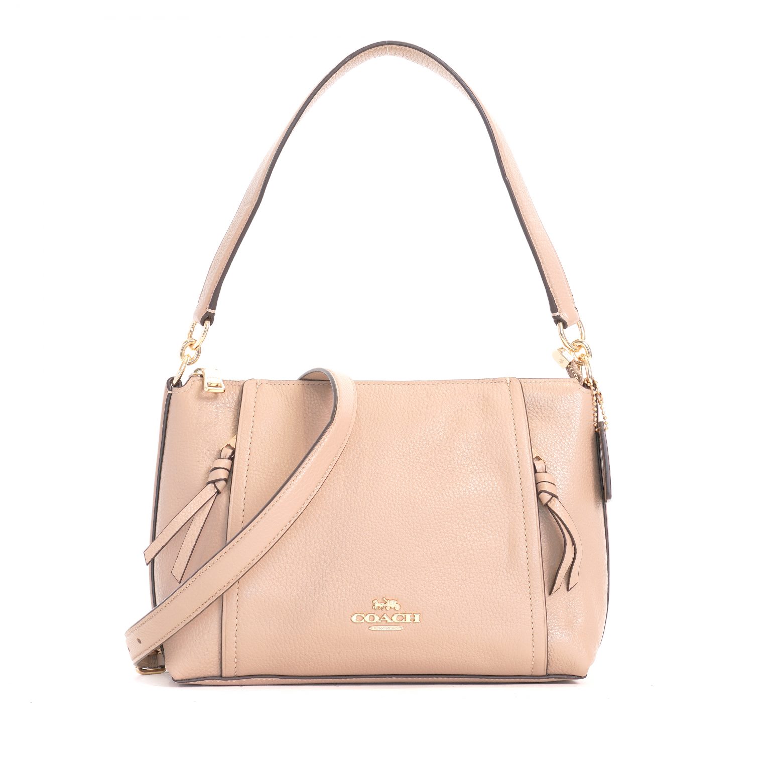 Coach Small Marlon Shoulder Bag Taupe Averand