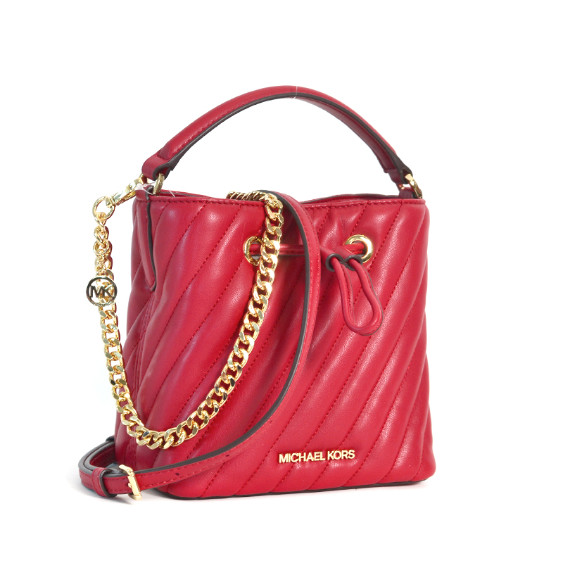 Michael Kors Suri Small Bucket Crossbody Scarlet Averand