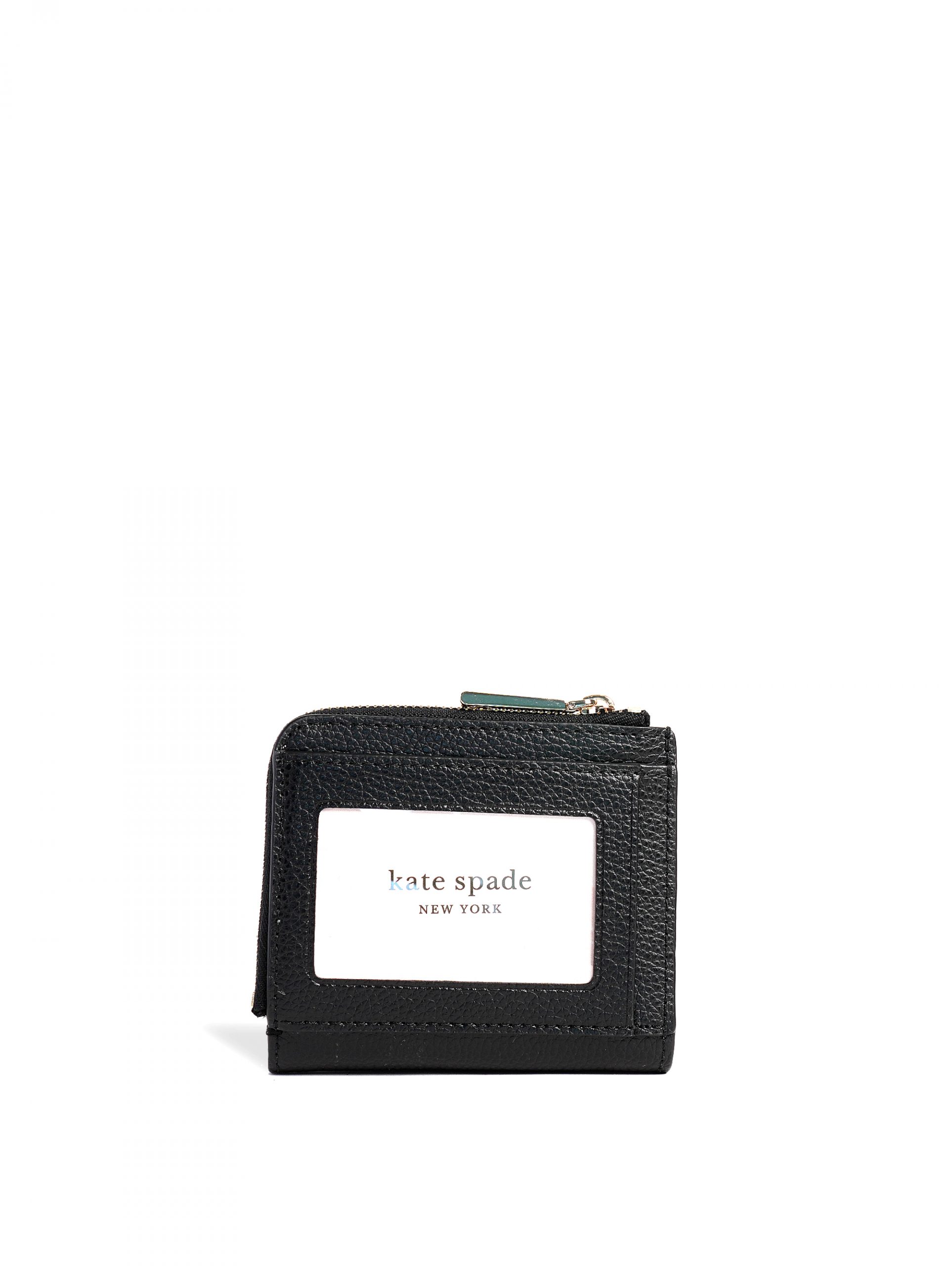 Kate Spade Eva Small L Zip Bifold Wallet Black Warmbeige - Averand