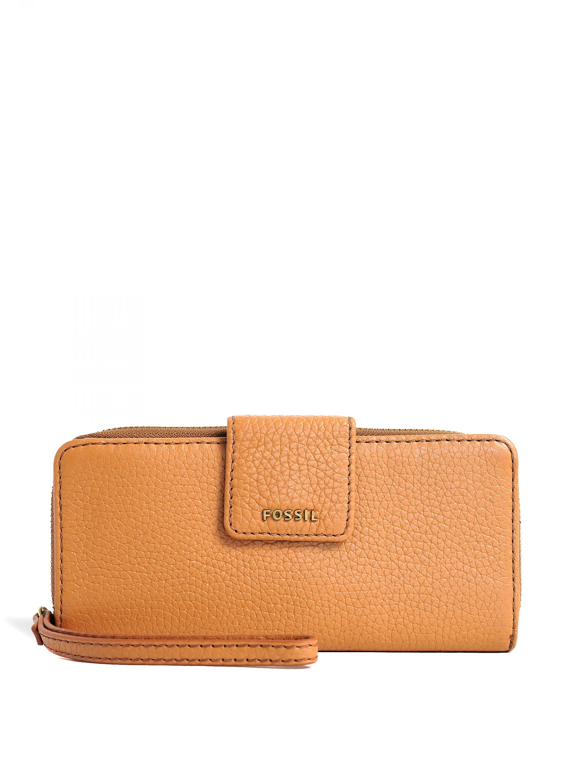 Fossil Madison Zip Clutch Tan Averand
