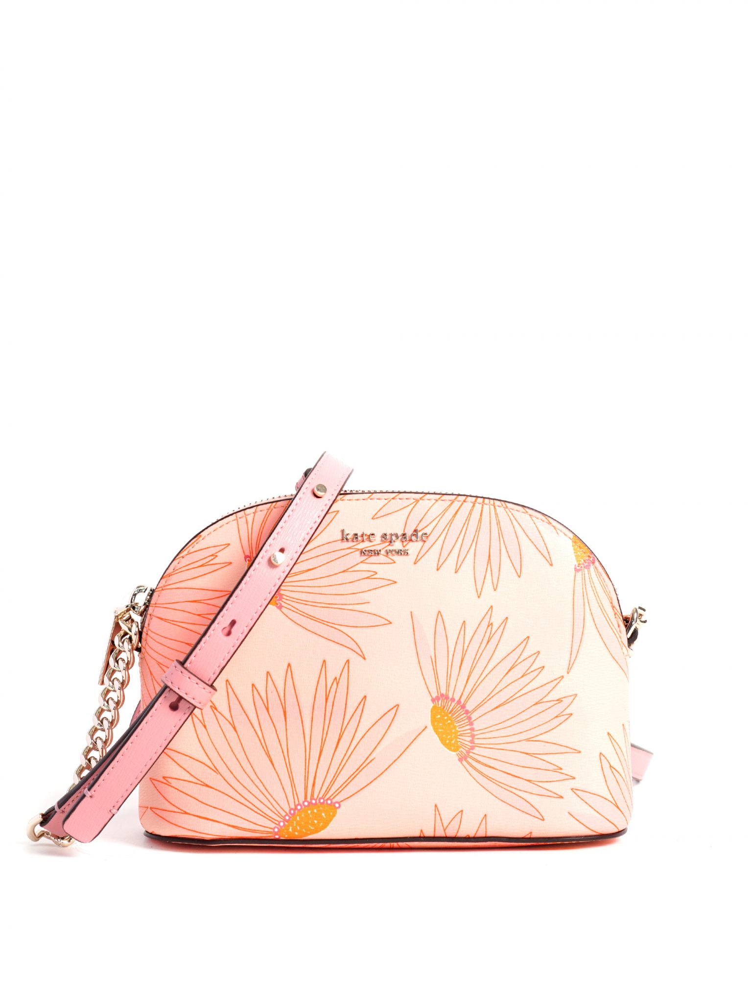 Kate Spade Spencer Falling Flower Small Dome Crossbody Pink Multi Averand