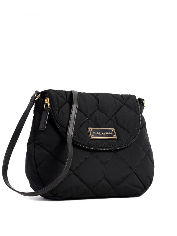 Marc Jacobs Quilted Nylon Medium Messenger Bag Black Averand
