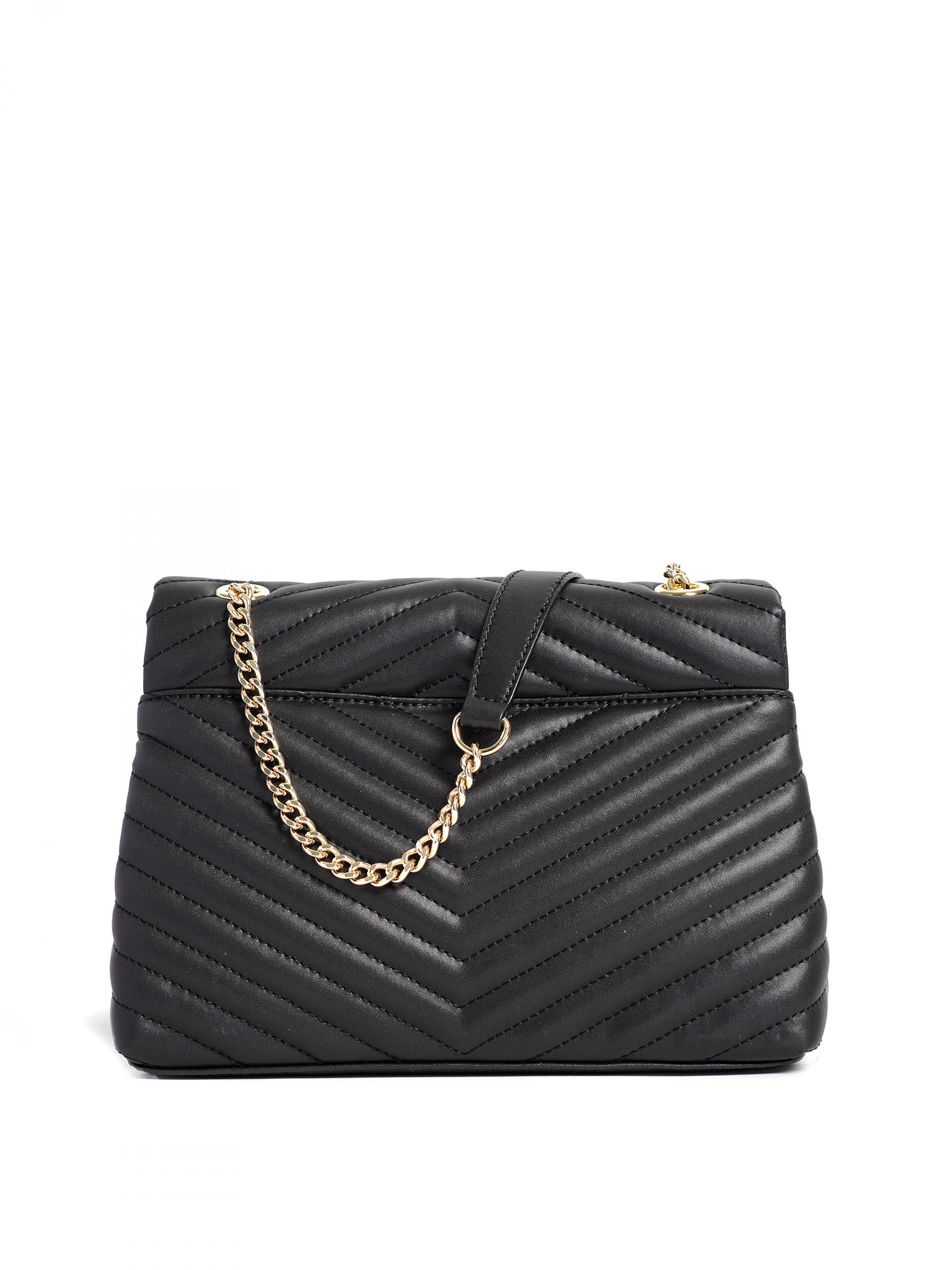 Maelis Marissa Quilted Satchel Black - Averand