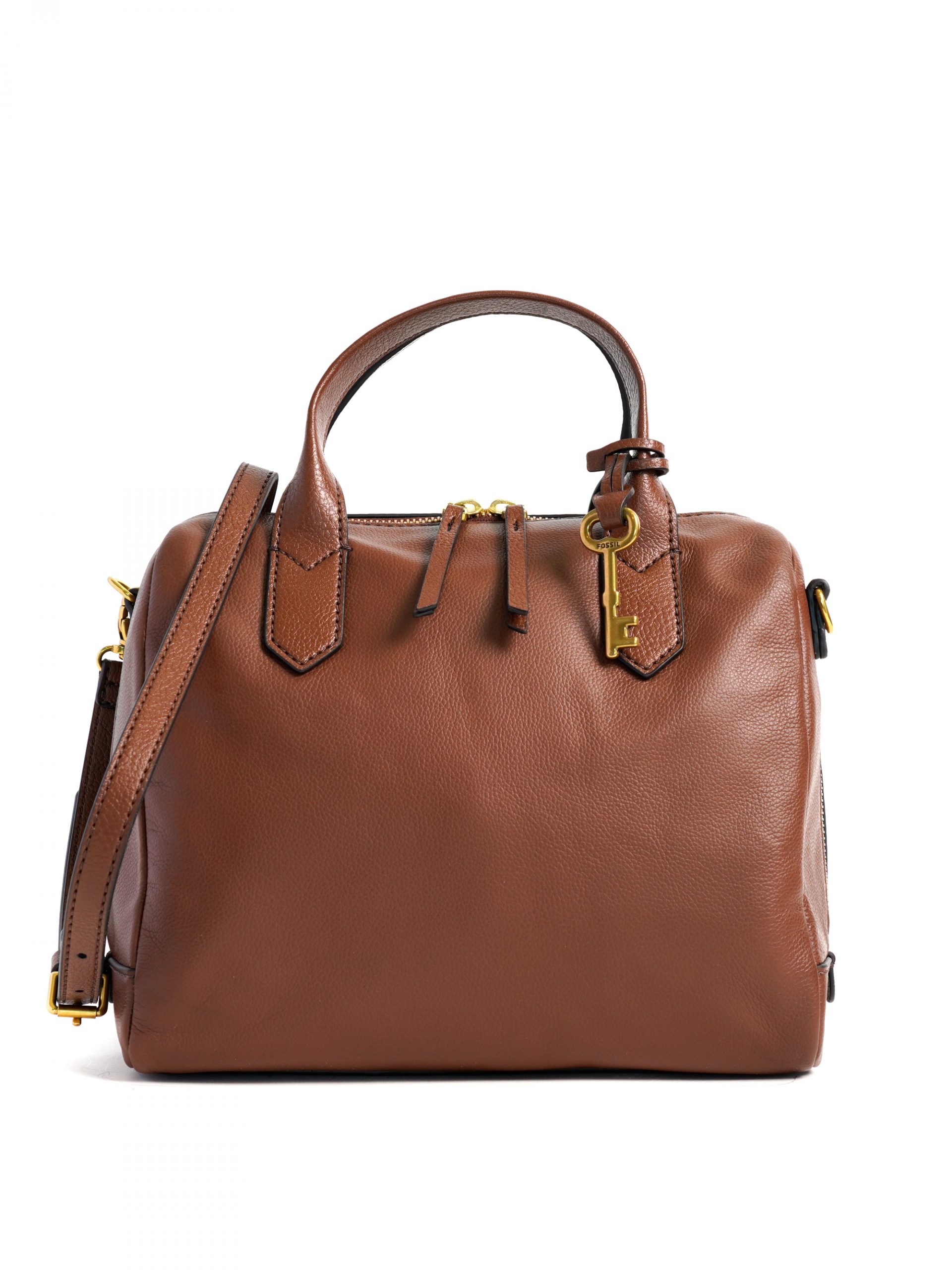 Fossil Fiona Satchel Medium Brown