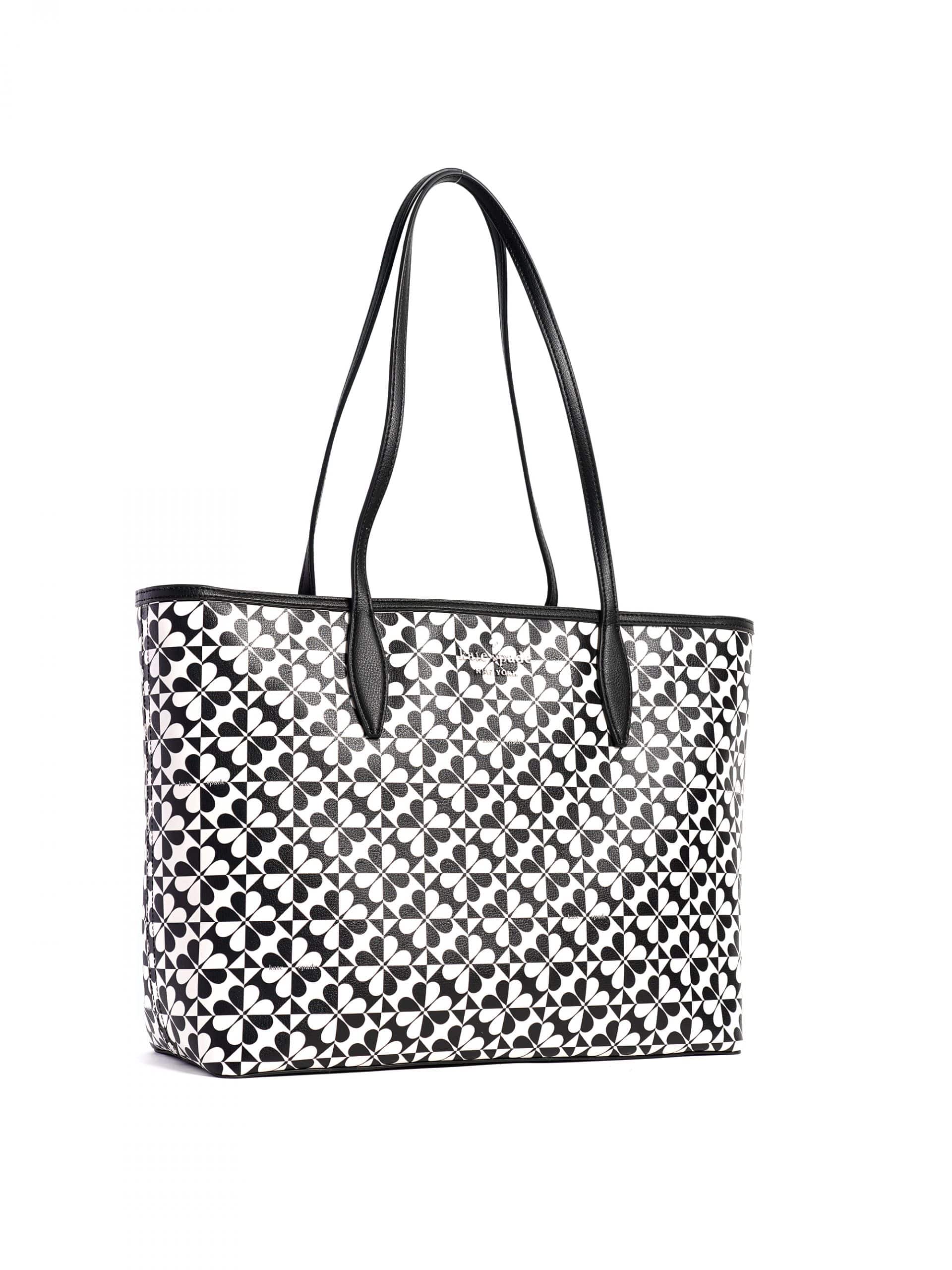 Kate Spade Hollie Spade Clover Geo Large Tote Black Multi - Averand