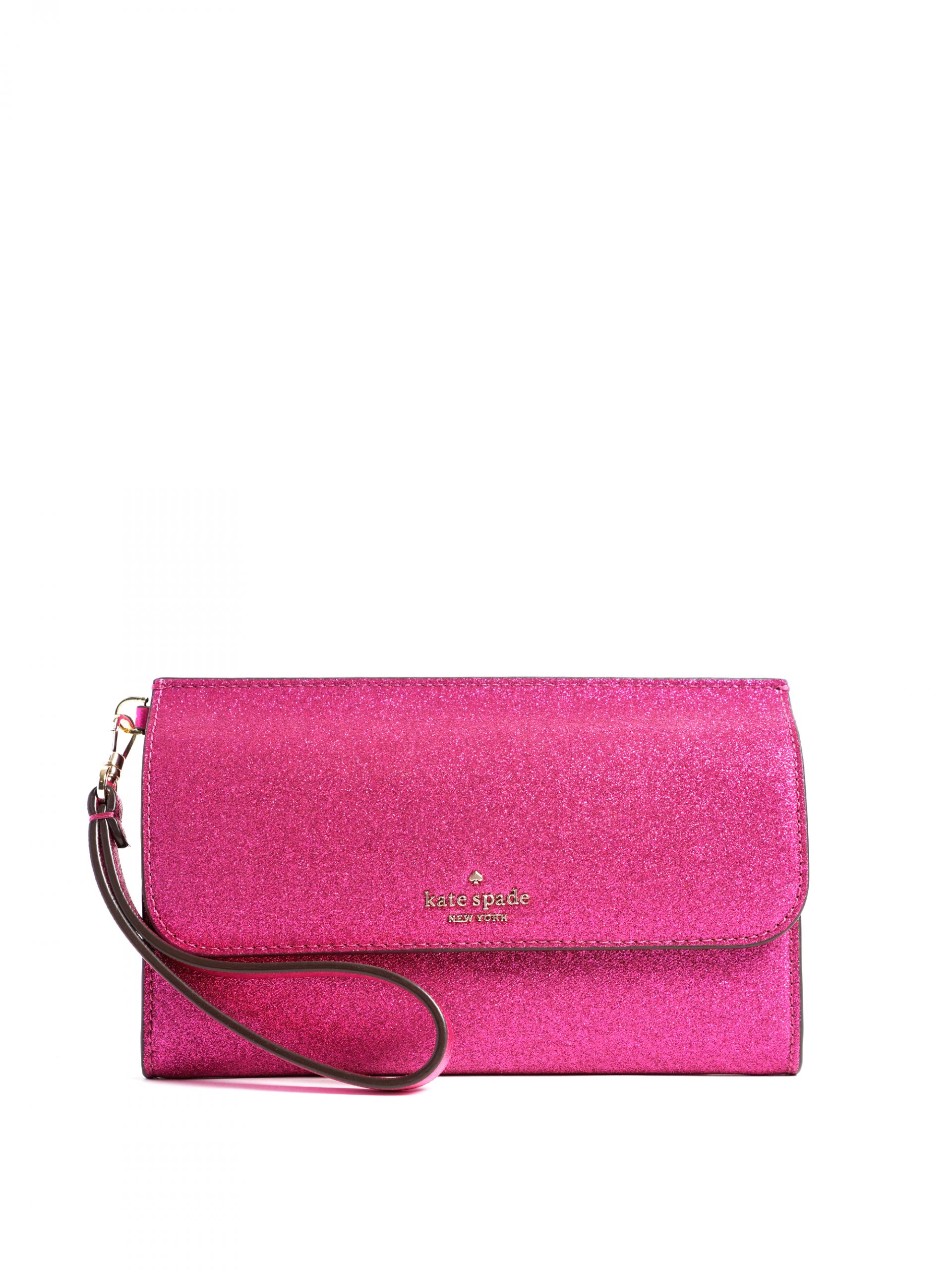 Kate Spade Lola Glitter Boxed Medium Phone Wristlet Convertible Pink ...