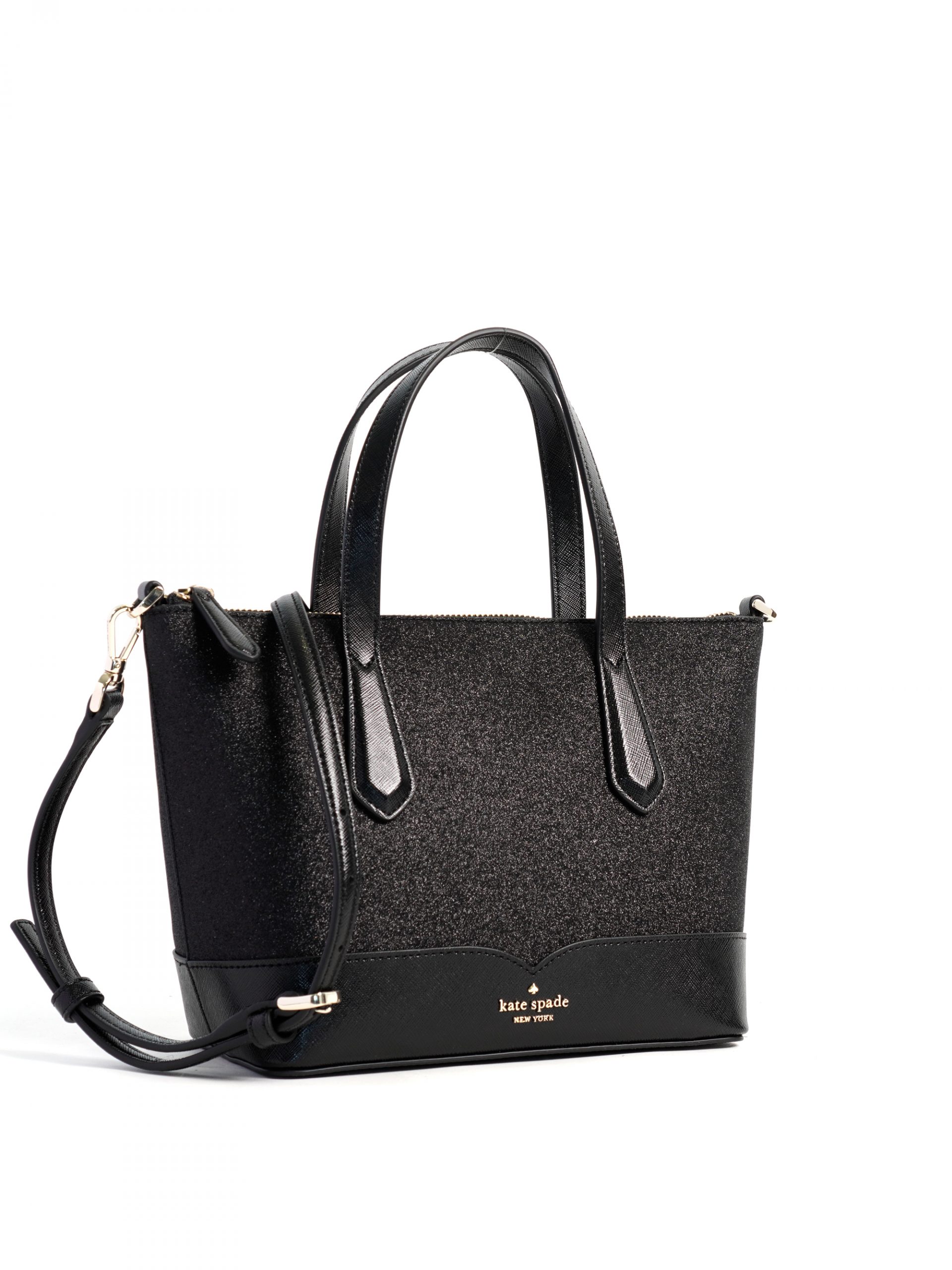 Kate Spade Lola Glitter Satchel Black - Averand