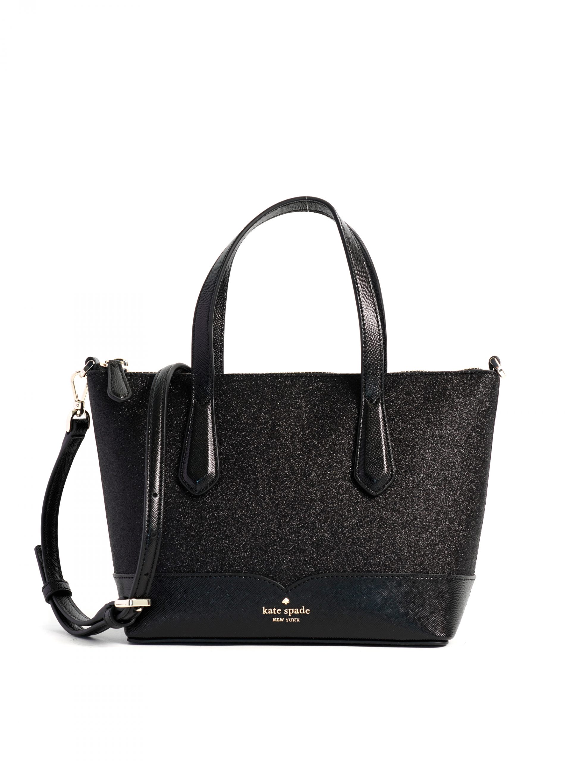 Kate Spade Lola Glitter Satchel Black - Averand