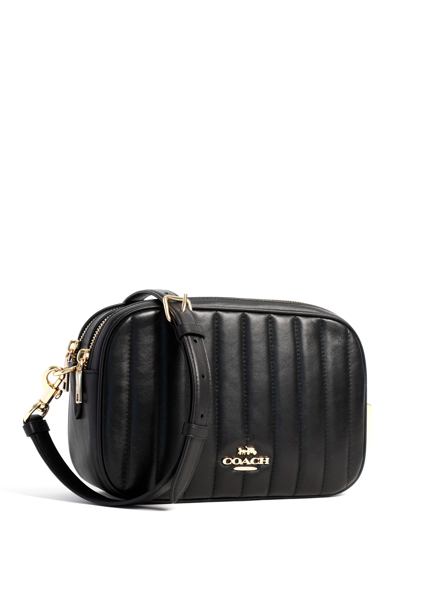Coach Jes Crossbody Linear Quilted Black Averand