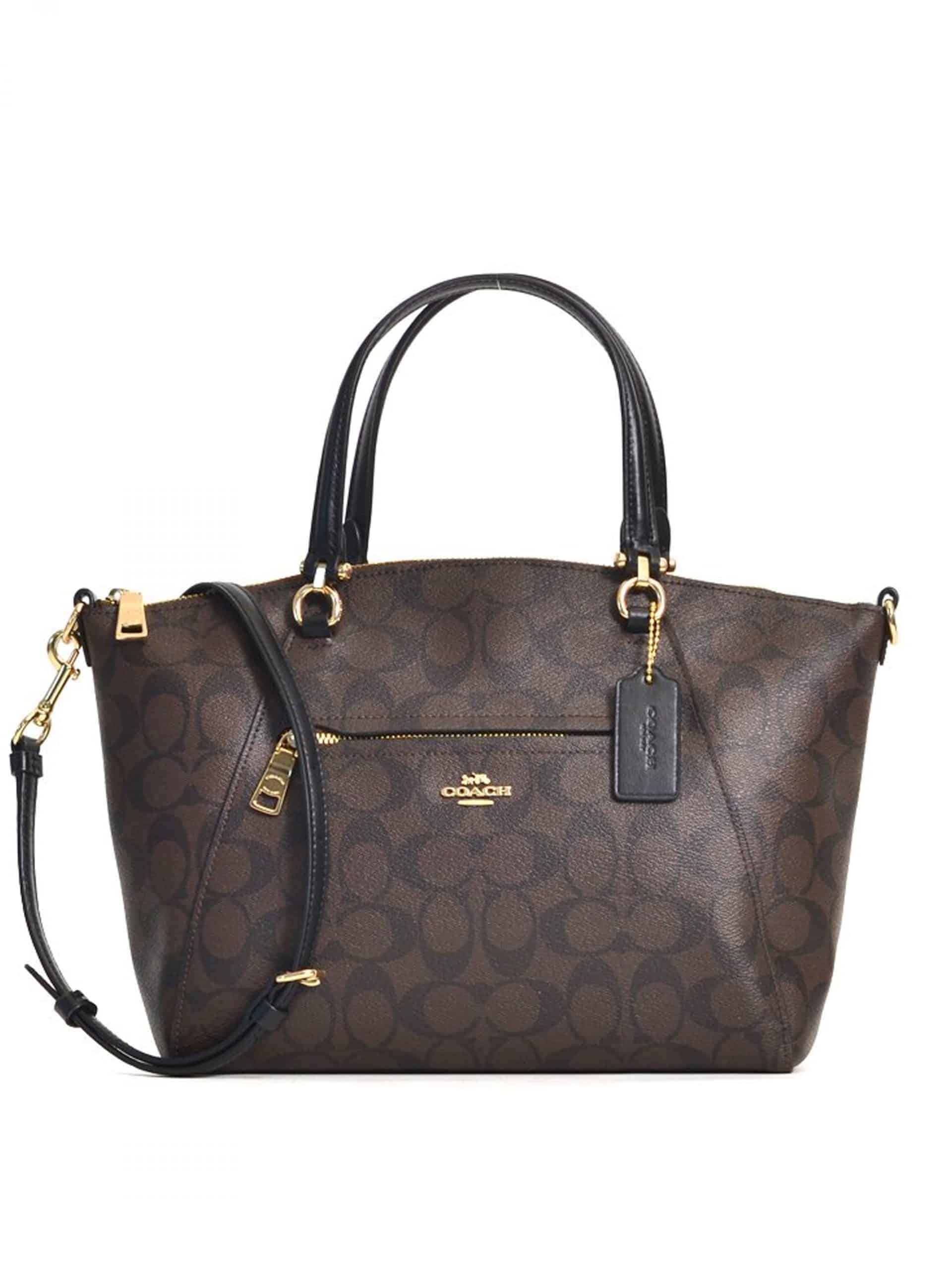 Coach Prairie Satchel Signature Brown Black - Averand