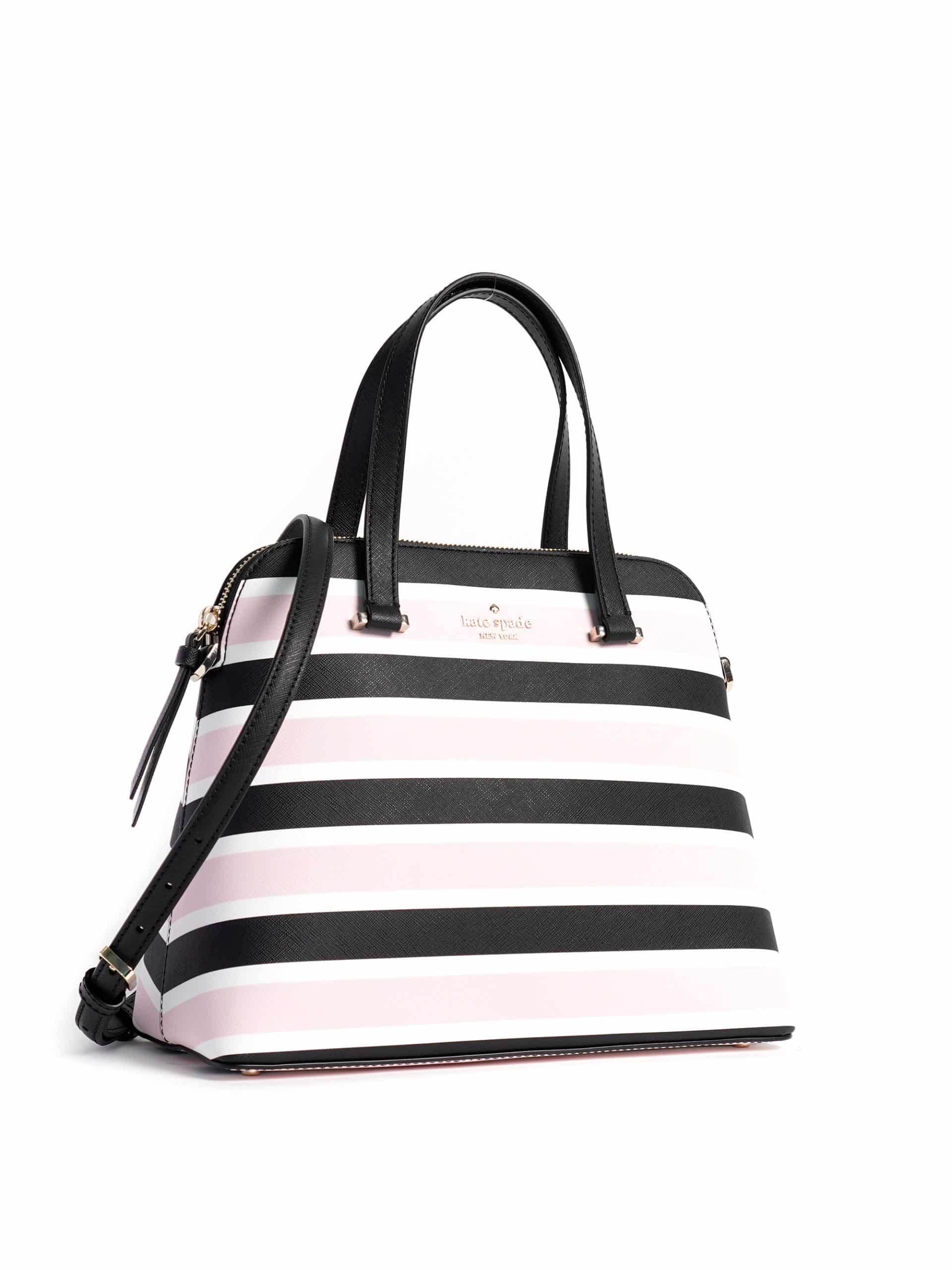 Kate Spade Maise Celebration Stripe Medium Dome Satchel Black Multi -  Averand