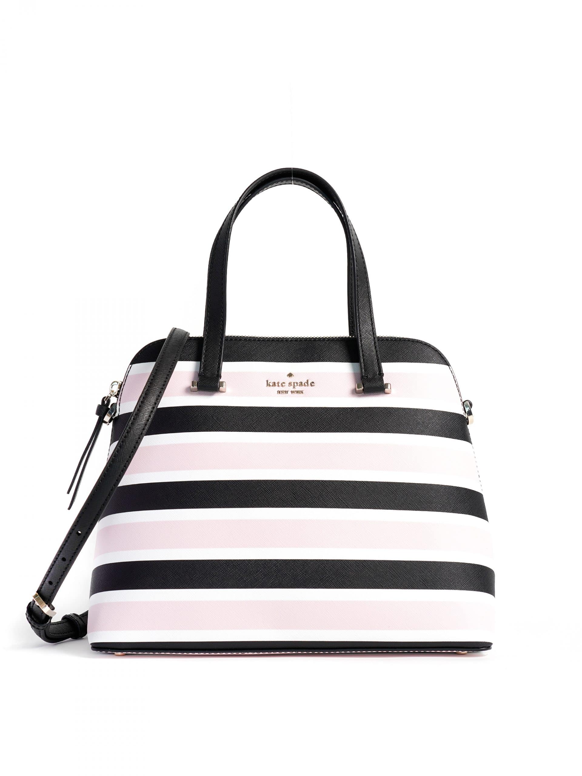 Kate Spade Maise Celebration Stripe Medium Dome Satchel Black Multi -  Averand